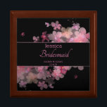 Delicate Waterverf Bridesmaid Cadeaudoosje<br><div class="desc">Mooie en stijlvolle,  delicate geschilderde bridesmaïde cadeau met een bloemkoloniale monogrammen.</div>