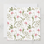 Delicate Waterverf Bruiloftsdouche voor de Bruid Kaart (Achterkant)