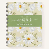 Delicate Waterverf Chamomile Pattern Notitieboek (Voorkant)