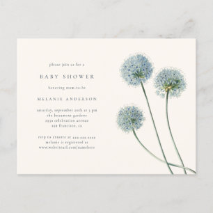 Delicate Waterverf Dandelion Clocks Baby shower Uitnodiging Briefkaart