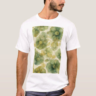 Delicate Waterverf Floral Design T-shirt