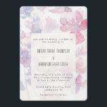 Delicate Waterverf Flower Wedding Invitation Kaart<br><div class="desc">Deze mooie delicate waterverf bloem huwelijksuitnodiging zal ideaal zijn om uit te sturen naar uw gasten. Personaliseer het gewoon en voeg andere bijpassende briefpapier toe van het Delicate Waterverf Bloom Collectie hier https://www.zazzle.com/collections/delicate_watercolor_flower-119031723612954942</div>