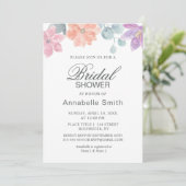 Delicate Waterverf Flowers. Bloemen Vrijgezellenfe Kaart (Staand voorkant)