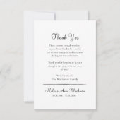 Delicate Waterverf Flowers Catholic Funeral Bedankkaart (Achterkant)