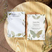 Delicate Waterverf Foliage Butterfly Art Kaart