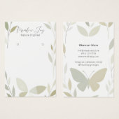 Delicate Waterverf Foliage Butterfly Art Kaart (Voorkant /achterkant)
