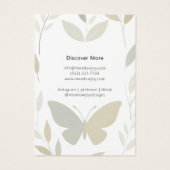 Delicate Waterverf Foliage Butterfly Art Kaart (Achterkant)