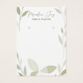 Delicate Waterverf Foliage Butterfly Art Kaart (Voorkant)