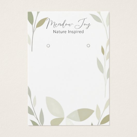 Delicate Waterverf Foliage Butterfly Art Kaart (Voorkant)