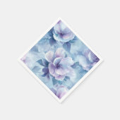 Delicate Waterverf-geïnspireerde bloeiende bloem Servet (Hoek)