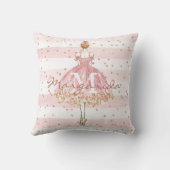 Delicate Waterverf Girl Monogram Kussen (Achterkant)