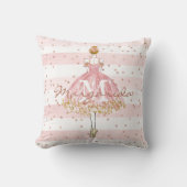 Delicate Waterverf  Girl Monogram Kussen (Voorkant)