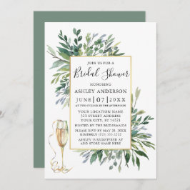 Delicate Waterverf Greenery Glass Sage Green Kaart