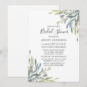 Delicate Waterverf Greenery Vrijgezellenfeest Kaart (Voorkant / Achterkant)