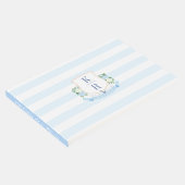 Delicate Waterverf Kustmonogram Bruiloft Gastenboek (Hoek)