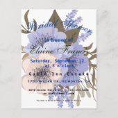 Delicate Waterverf Lavender Anemone Vrijgezellenfe Briefkaart (Voorkant)