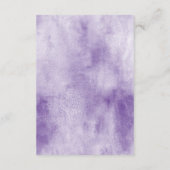 Delicate Waterverf Lavender Paarse Florals Informatiekaartje (Achterkant)