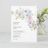 Delicate waterverf lente boho wilde bloemen kaart (Staand voorkant)