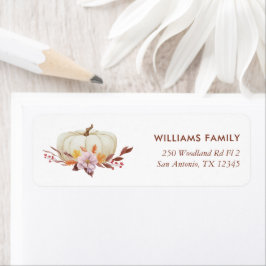 Delicate Waterverf najaar pomkin Etiket