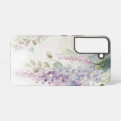  Delicate Waterverf Paarse Wisteria Samsung Galaxy Hoesje (Achterkant horizontaal)