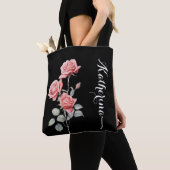 Delicate Waterverf Roos gepersonaliseerd Tas (Dichtbij)