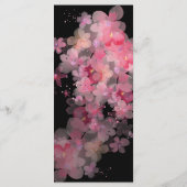 Delicate Waterverf Roze Bloemen Bruiloft Menu (Achterkant)