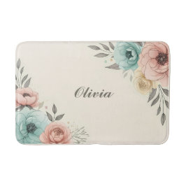 Delicate Waterverf Sketchy Flowers Badmat