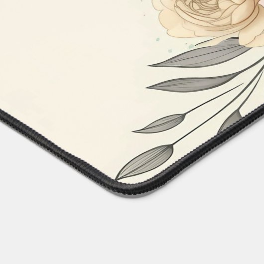 Delicate Waterverf Sketchy Flowers Bureaumat (Hoek)