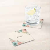 Delicate Waterverf Sketchy Flowers Kartonnen Onderzetters (Insitu)