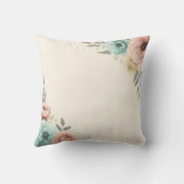 Delicate Waterverf Sketchy Flowers Kussen (Achterkant)