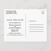 Delicate Waterverf Wildflower Sla de datum op Briefkaart (Achterkant)