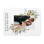 Delicate Waterverf Wildflower Sla de datum op Magneet (Horizontaal)