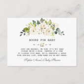 Delicate Waterverf Witte Bloem Baby Shower Informatiekaartje (Voorkant)