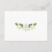 Delicate Waterverf Witte Bloem Baby Shower Informatiekaartje (Achterkant)