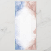 Delicate waterverf zinspelen op golf Bruiloft Menu (Achterkant)