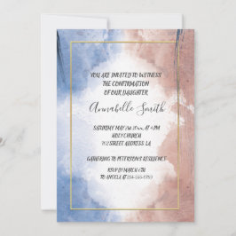 Delicate waterverf zinspelen op golven BEVESTIGING Kaart