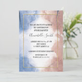 Delicate waterverf zinspelen op golven BEVESTIGING Kaart (Staand voorkant)