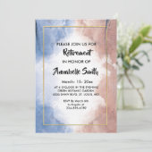 Delicate waterverf zinspelen op golven Pensioen Kaart (Staand voorkant)