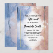 Delicate waterverf zinspelen op golven Pensioen Kaart (Voorkant / Achterkant)