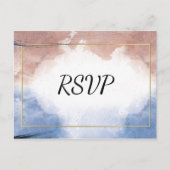 Delicate waterverf zinspelen op golven rsvp uitnodiging briefkaart (Voorkant)
