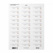 Delicate Weidebloemen Bruiloft Retouradres Etiket (Full Sheet)