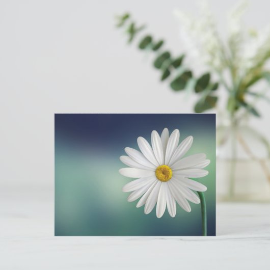 Delicate White Daisy Briefkaart (Staand voorkant)