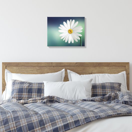 Delicate White Daisy Canvas Afdruk (Insitu (Slaapkamer))