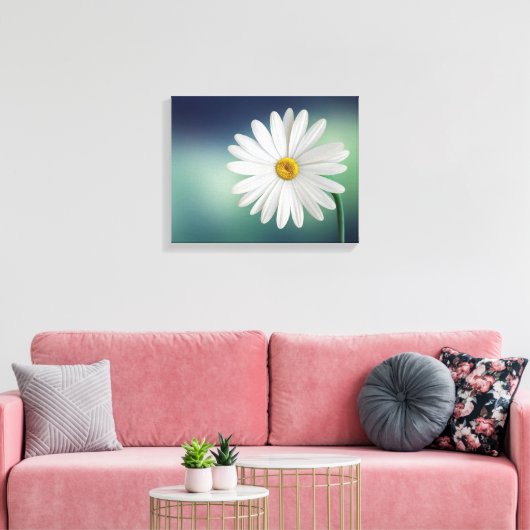 Delicate White Daisy Canvas Afdruk (Insitu (Woonkamer))
