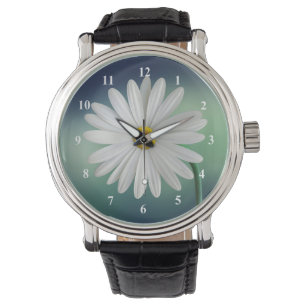Delicate White Daisy Horloge