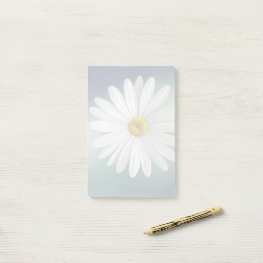 Delicate White Daisy Post-it® Notes (Op bureau)