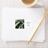 Delicate White Floral bedankt Etiket (Insitu)