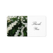 Delicate White Floral bedankt Etiket (Voorkant)