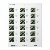 Delicate White Floral bedankt Etiket (Full Sheet)