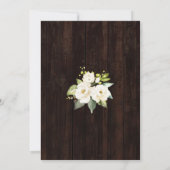 Delicate White Flowers Lace Handwriting Wedding Kaart (Achterkant)